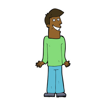 recommend clip art: cartoon man shrugging shoulders