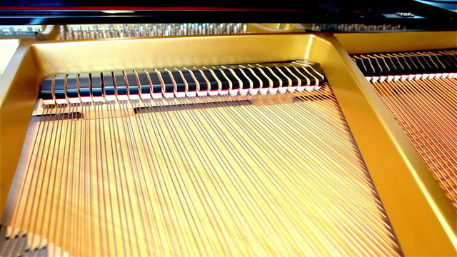 Inside the grand piano