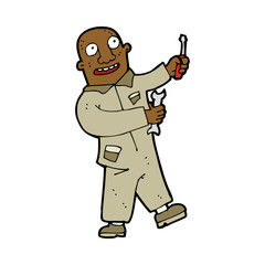 cartoon mechanic