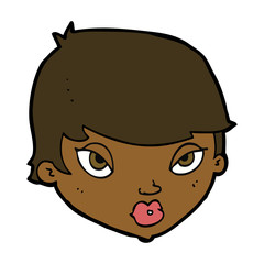 cartoon unimpressed woman