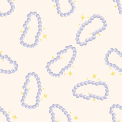 couple necklace ,seamless pattern
