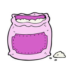 cartoon pink bag of flour
