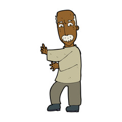 cartoon angry old man