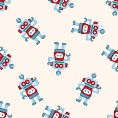 Obraz premium robot ,seamless pattern