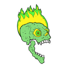 cartoon scary skull