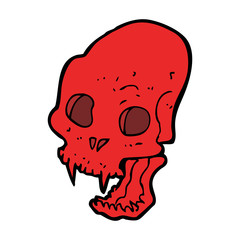 cartoon spooky vampire skull