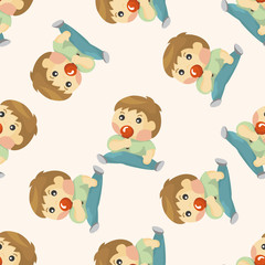 person character baby ,seamless pattern