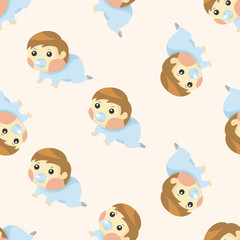 person character baby ,seamless pattern