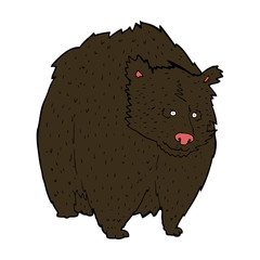 huge black bear cartoon