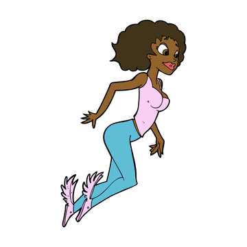 recommend clip art: cartoon flying woman