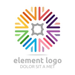 Logo Colorful Elements Lines  Design Abstract