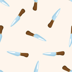 barbecue equipment knife ,seamless pattern