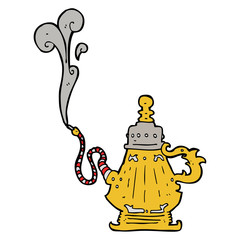 cartoon smoking hookah