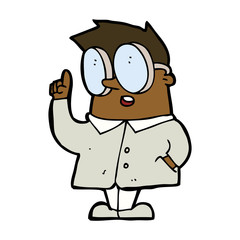 cartoon scientist
