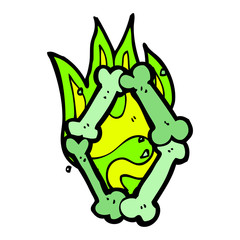 cartoon halloween bone number