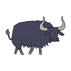cartoon annoyed hairy ox