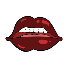 cartoon sexy halloween lips symbol