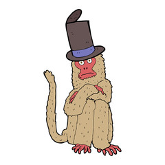cartoon monkey wearing hat