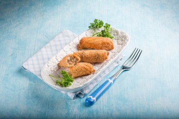 salmon rolled up