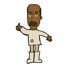 cartoon annoyed old man