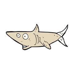 cartoon happy shark