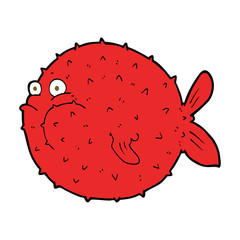 cartoon puffer fish
