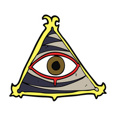 cartoon mystic eye symbol