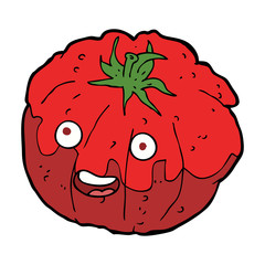 cartoon happy tomato