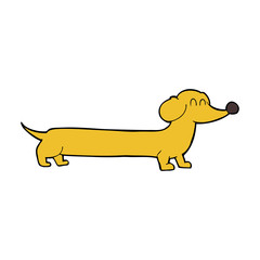 cartoon dachshund