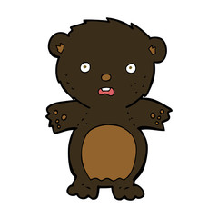 frightened black bear cartoon