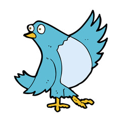 cartoon dancing bluebird