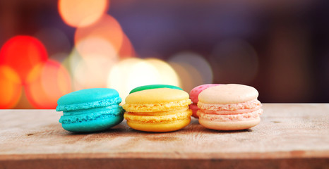 Colorful macaroon with outdoor style