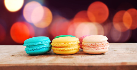 Colorful macaroon with outdoor style