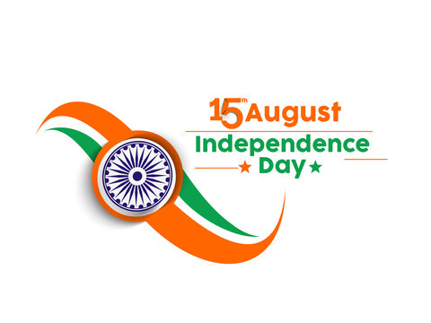 Indian Independence Day concept with text 15th August