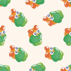 sea animal hermit crab cartoon ,seamless pattern