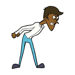 cartoon angry man