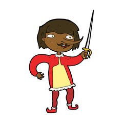cartoon man with sword