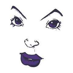 cartoon comic book face