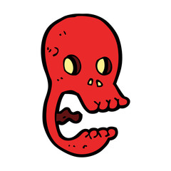 funny cartoon skull
