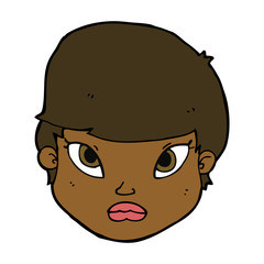 cartoon serious face