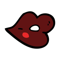 cartoon glossy lips