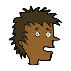 cartoon excited boy