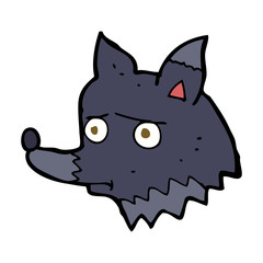 cartoon unhappy dog