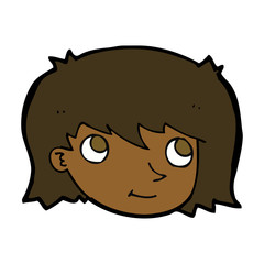 cartoon female face