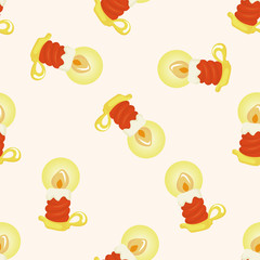 Christmas candle ,seamless pattern