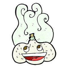 cartoon happy garlic