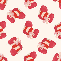 Christmas stocking ,seamless pattern