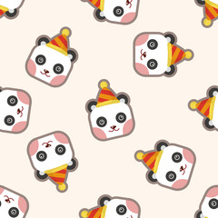 animal panda cartoon ,seamless pattern