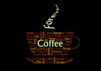 Coffee Word Cloud / Kaffee Wort Wolke