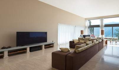 modern living room, divan